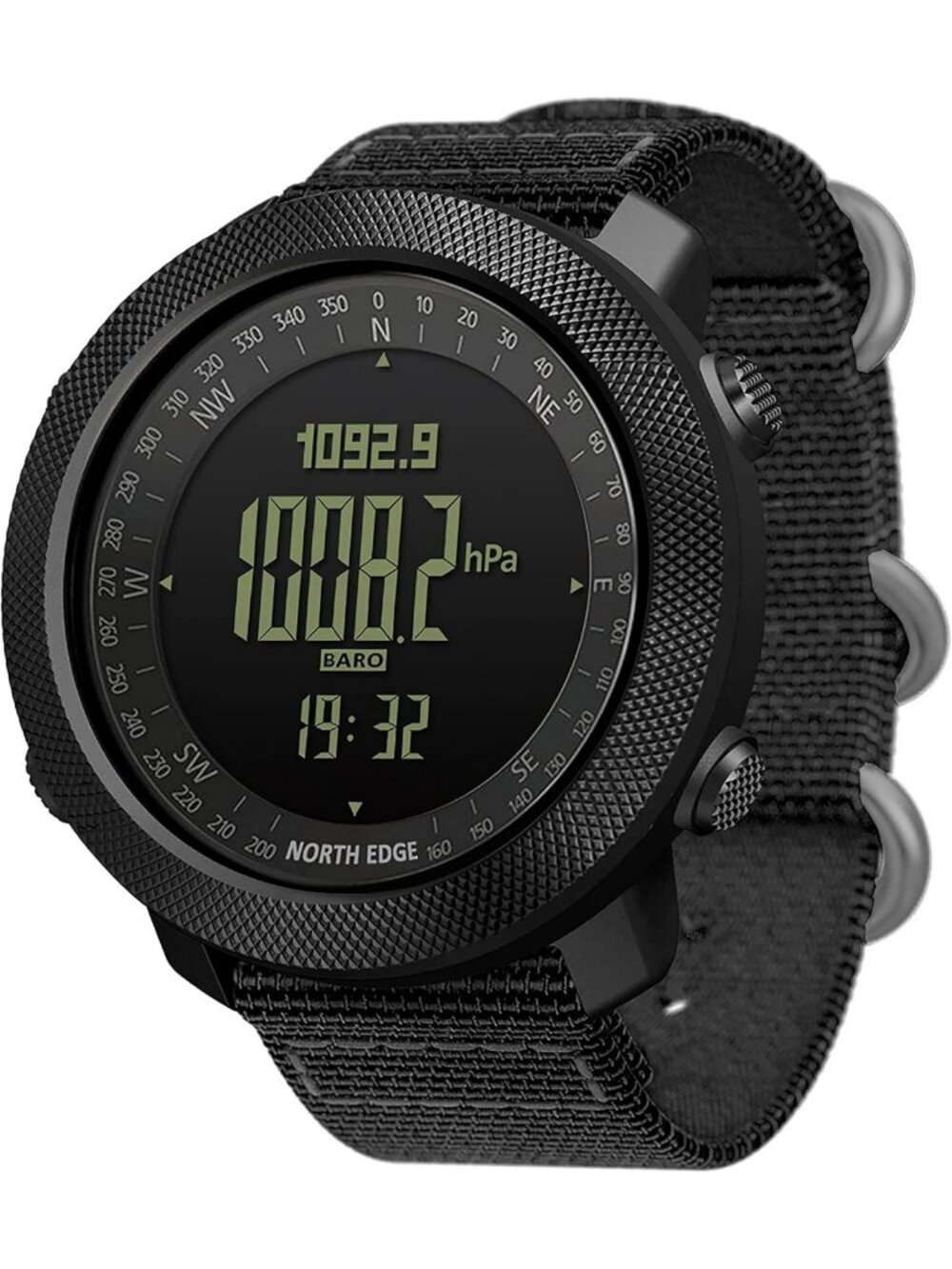 Men's Military Tactical Digital Watch - Waterproof, Compass, Altimeter